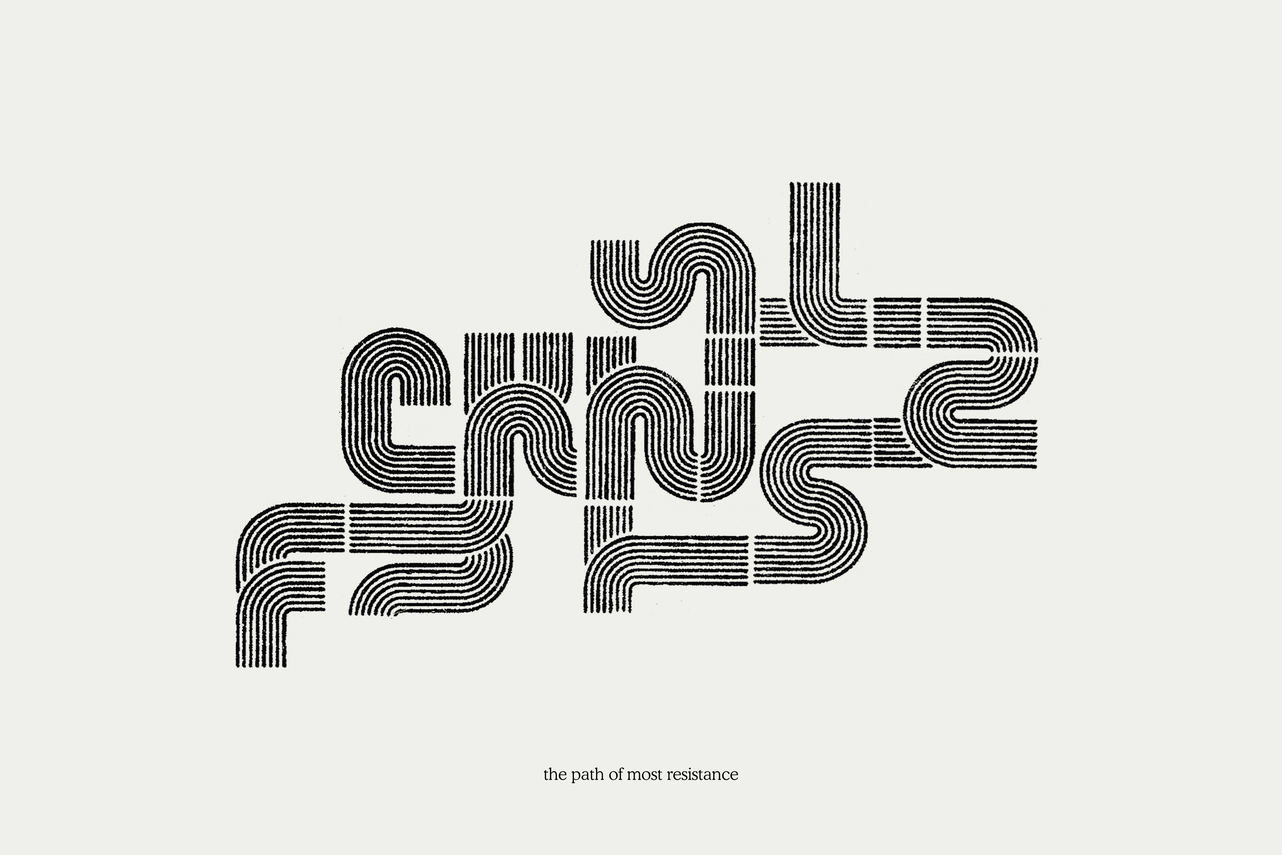 Points Play Typographic Illustration Fuck This Shit Black And White