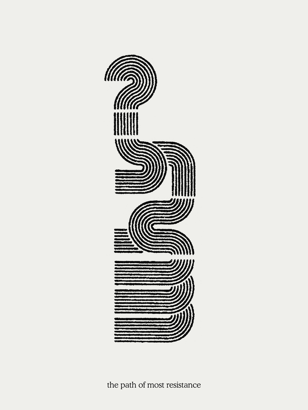 Points Play Typographic Illustration Of Word Why Black And White