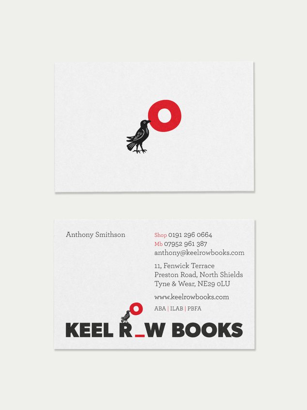 Points Projects Keel Row Books Brand Identity Business Card Design