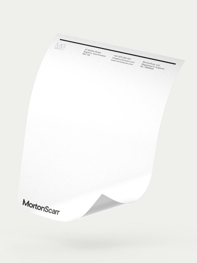 Points Projects Mortonscarr Brand Identity Letterhead
